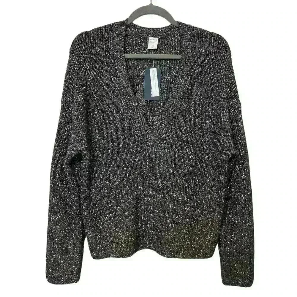 NWT Melrose And Market Gold and Black Knit Sweater, Size S